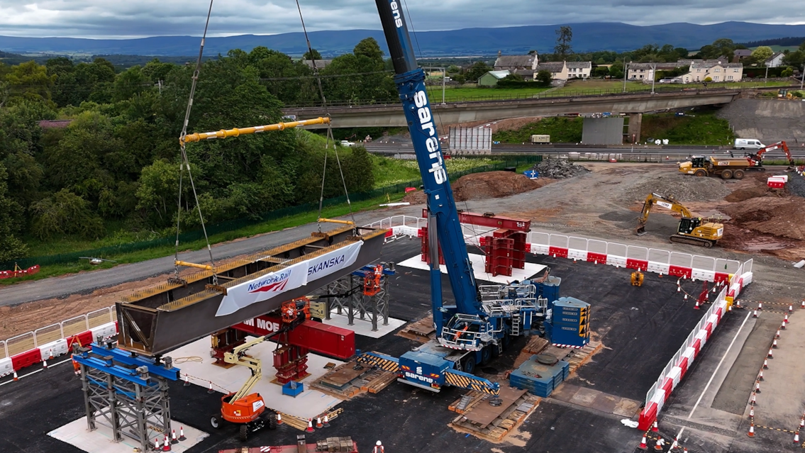 a VIB in position on its tressels 