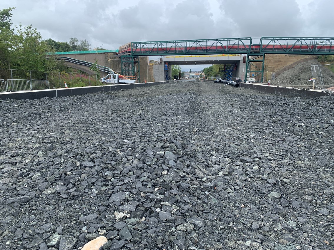 Leven station platform work and Bawbee bridge