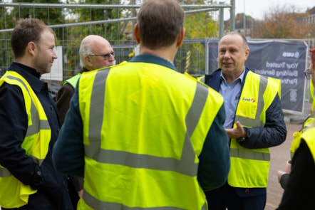 Gary Weaver, First South Engineering Director, with Cllr Richard Wilkins, Peter Travis, Somerset Bus Partnership, and Simon Goff, First South Managing Director