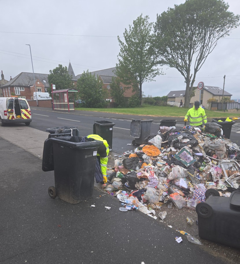 Urgent warning about the safe disposal of batteries and disposable BBQs after Leeds bin wagon fires: Bin Wagon Fire 1