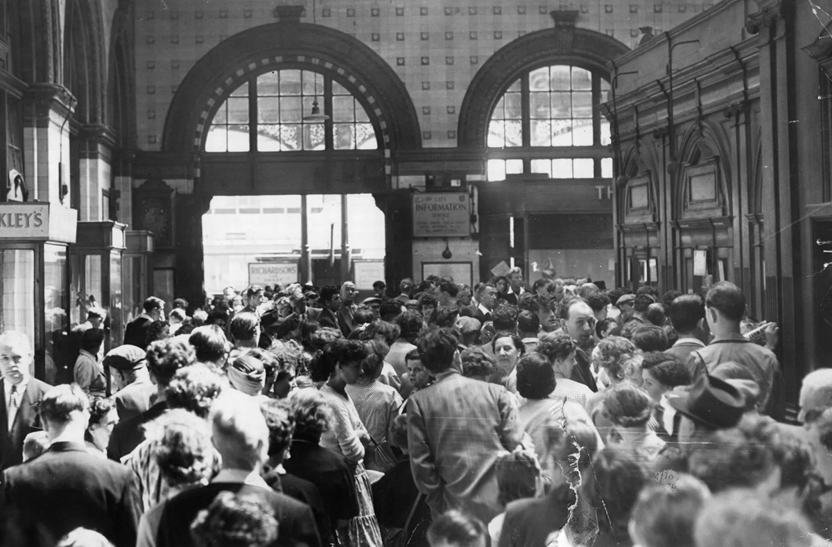 The old ticket office can still be seen today, here is is pictured in 1957