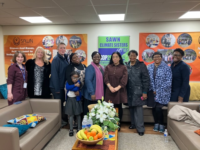 TRU colleagues, Cllr Arooj Shah and SAWN, community fund visit : TRU colleagues, Cllr Arooj Shah and SAWN, community fund visit 