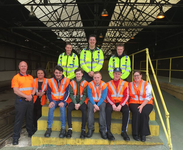 Rail Ambassadors Scheme 1: Picture caption: Back row, from left to right: Welsh Government-funded community support officers for British Transport Police; Jemma Goodchild, Lewis Parsons and Oliver Charles.

Front row, from left to right: Greg Wilcox and Lisette Bartlett from Arriva Trains Wales, Rail Ambassadors; Jake Tipper, Gethyn Nightingale, Dan Partridge, Ryan Williams and community safety manager for Network Rail Wales Tracey Young.