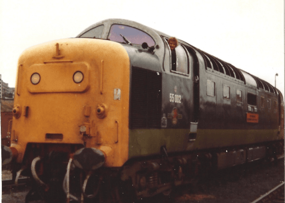 Mick Ingledew at the controls of an iconic Deltic locomotive