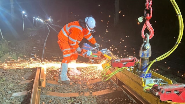 Pre-Christmas works completed on c2c network with 50-year-old rail replaced: Rails being replaced as part of the project