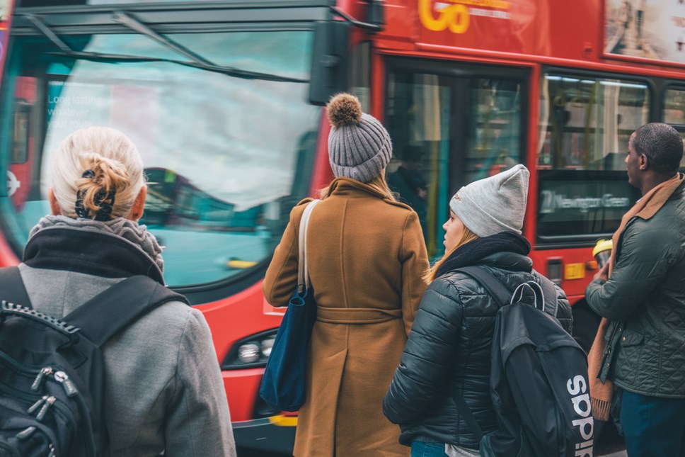 bus and passengers