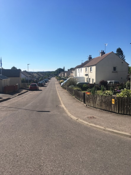 A photo of council houses in Fochabers