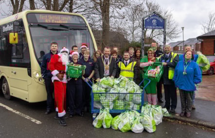 First Bus in Sheffield supports three local foodbanks this Christmas