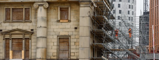 Restoring the outer face of the Old Curzon Street Station building September 2021-2
