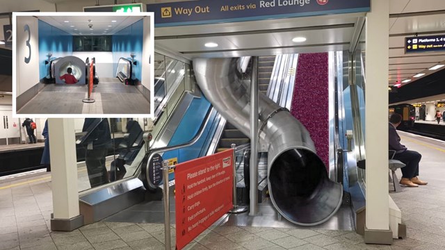 Birmingham New Street 'platform slides' for April fool's day 2022: New Street April fool's day 2022