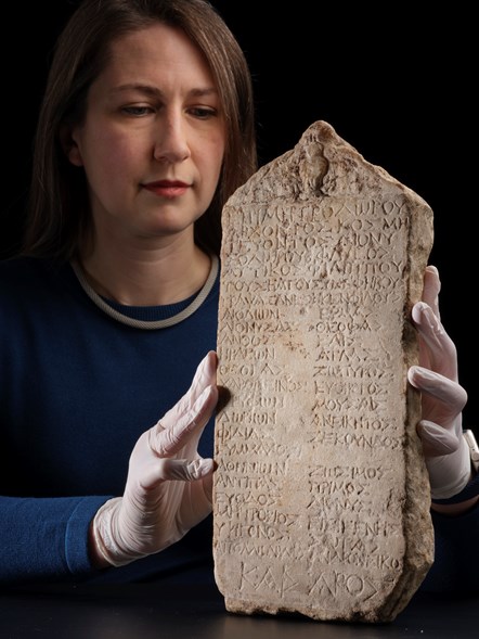 marble stele inscribed with an Athenian ephebic list. Copyright National Museums Scotland  (2)-2