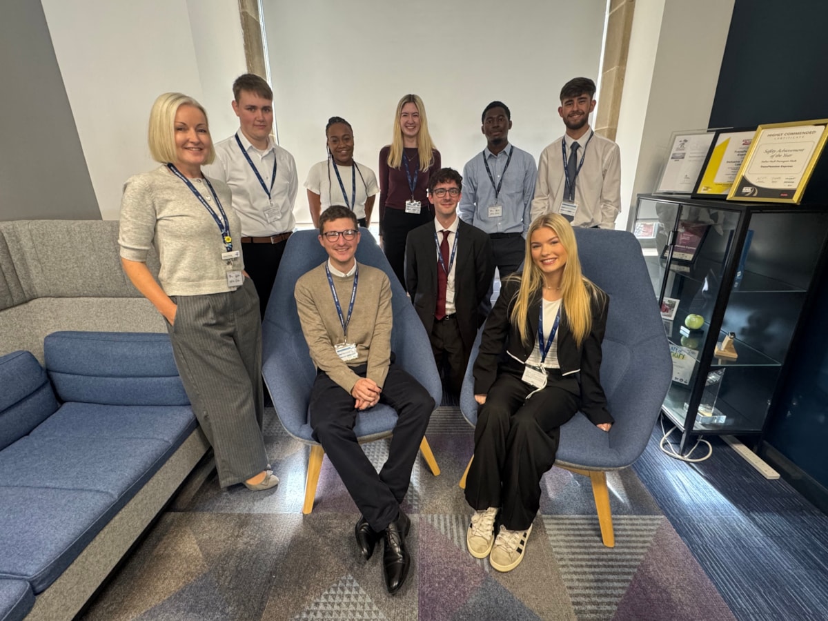 TPE apprentices 2025 with Early Careers Manager Lindsay Penney 