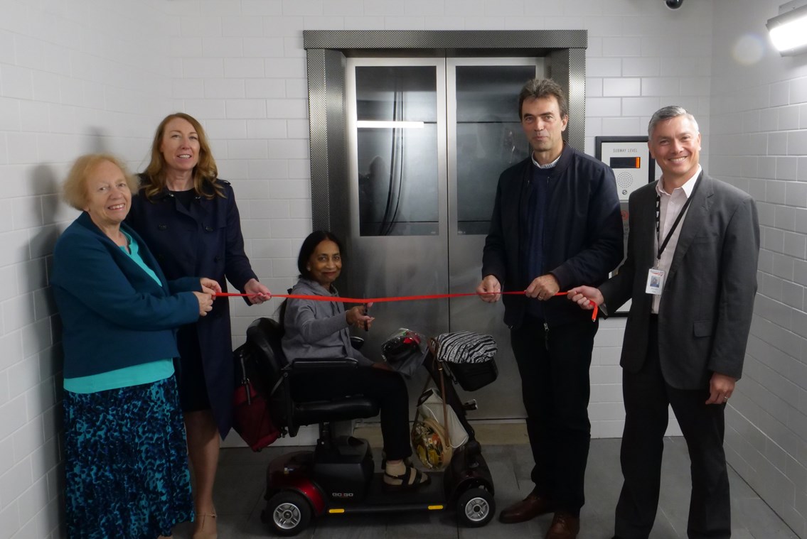 New lifts officially opened at Carshalton station with Tom Brake MP and local campaigners: Carshalton best