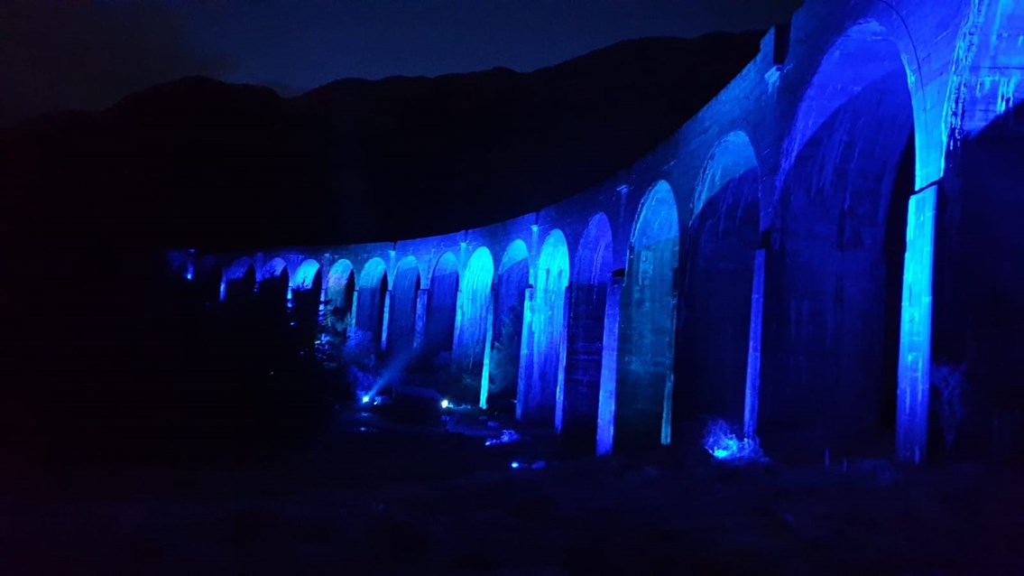 Iconic Glenfinnan viaduct lit-up for our NHS heroes: 27A67819-0B6B-449A-BCC1-4996A474DC1E