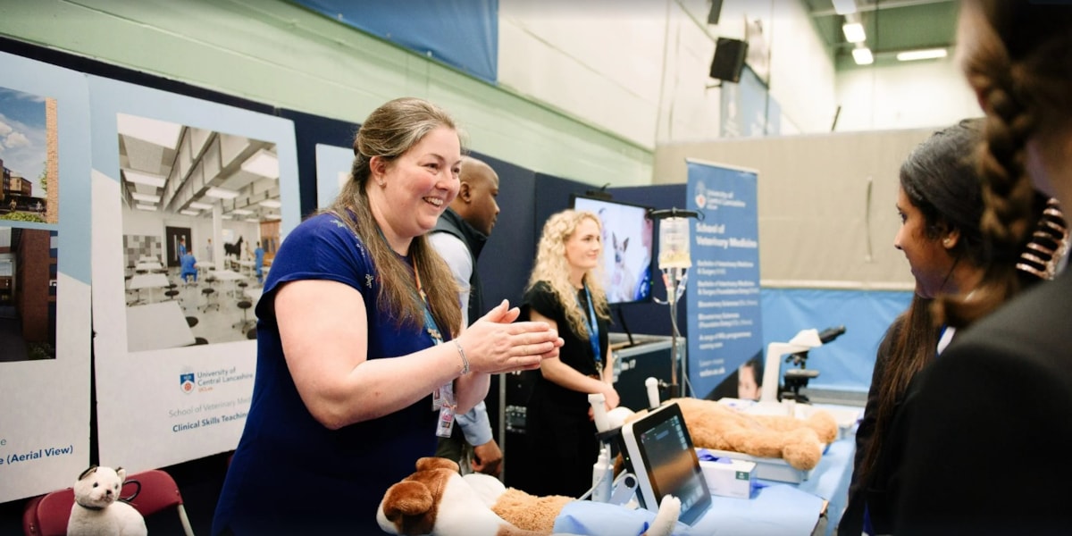 Students explore the use of ultrasound in veterinary medicine at the 2024 TeenTech Lancashire Festival