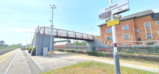 Upgrades completed to Duffield station footbridge, Network Rail (2): Upgrades completed to Duffield station footbridge, Network Rail (2)