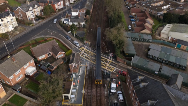 Crucial engineering work completed at main road level crossing in Driffield: Engineers completing level crossing work at Driffield, Network Rail (2)