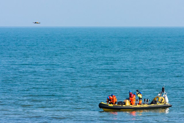 Crew in RIB with UAV 3