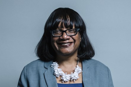 Head and shoulders portrait picture of Diane Abbott MP