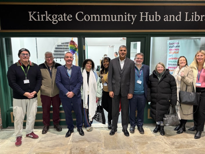 Kirkgate Market community hub and library fit for future: Kirkgate Community Hub opening group.jpg
