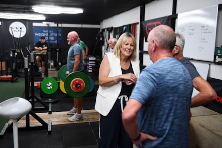 Pontypool 60 plus Weightlifting with Deputy Minister for Public and Preventative Health Nerys Evans