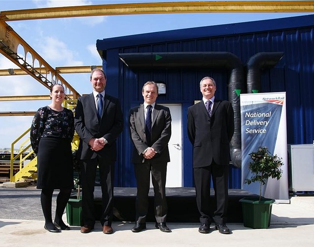 RAIL RECYCLING DEPOT TO SAVE NETWORK RAIL £4m A YEAR: Official opening of the rail recycling depot at Eastleigh