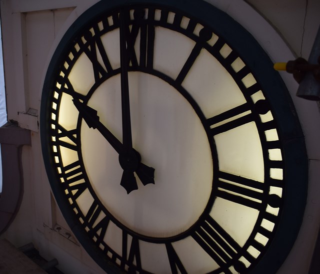 Cardiff Central’s iconic clocktower is being revamped as part of station refurbishment: Clock tower 1