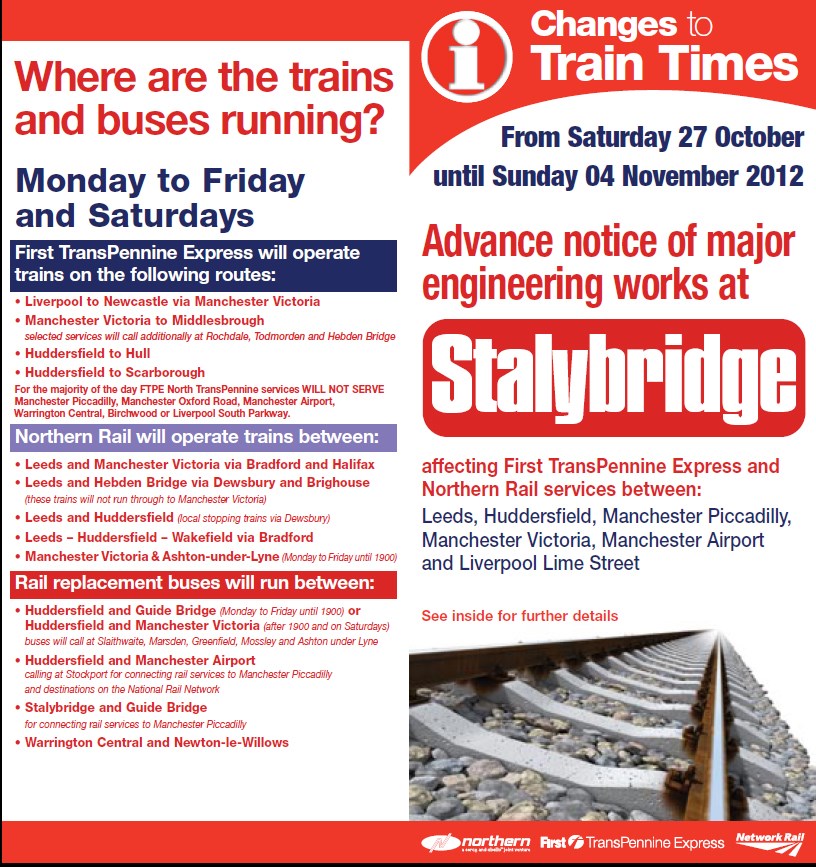 COUNTDOWN TO SHUT DOWN: Stalybridge - Changes to Train Times