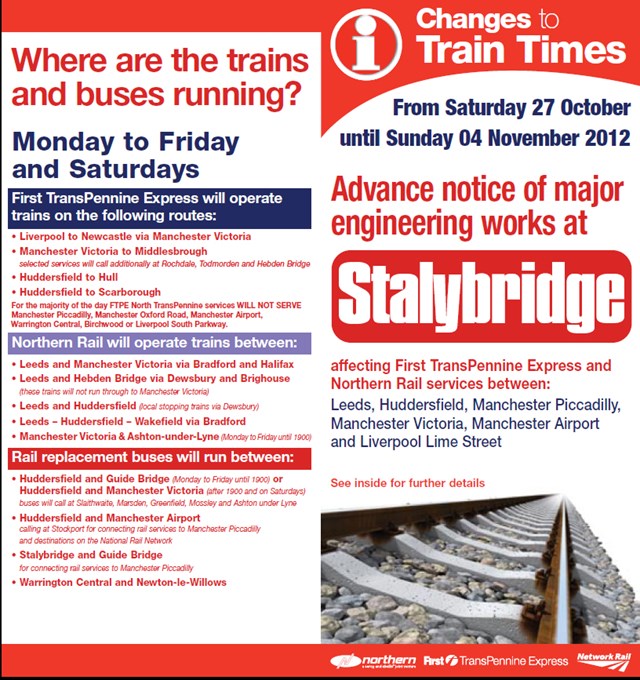 Stalybridge - Changes to Train Times
