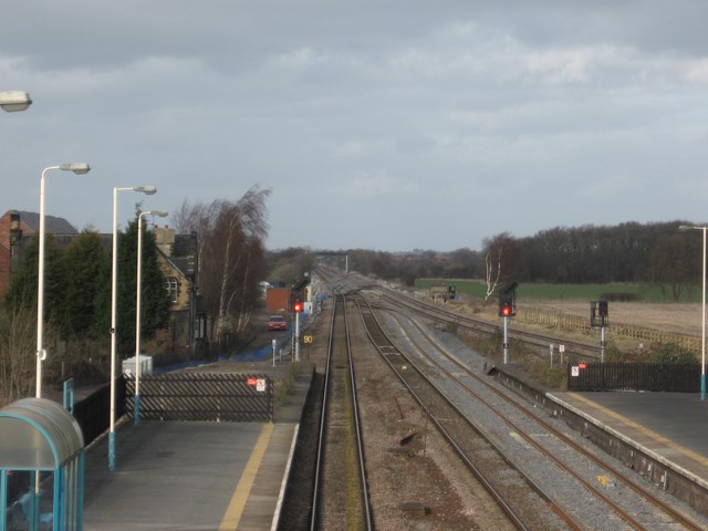 FINISHING WORKS ON LEEDS - YORK RAIL LINE: track layout - Church Fenton