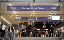 Cannon St station stock photo