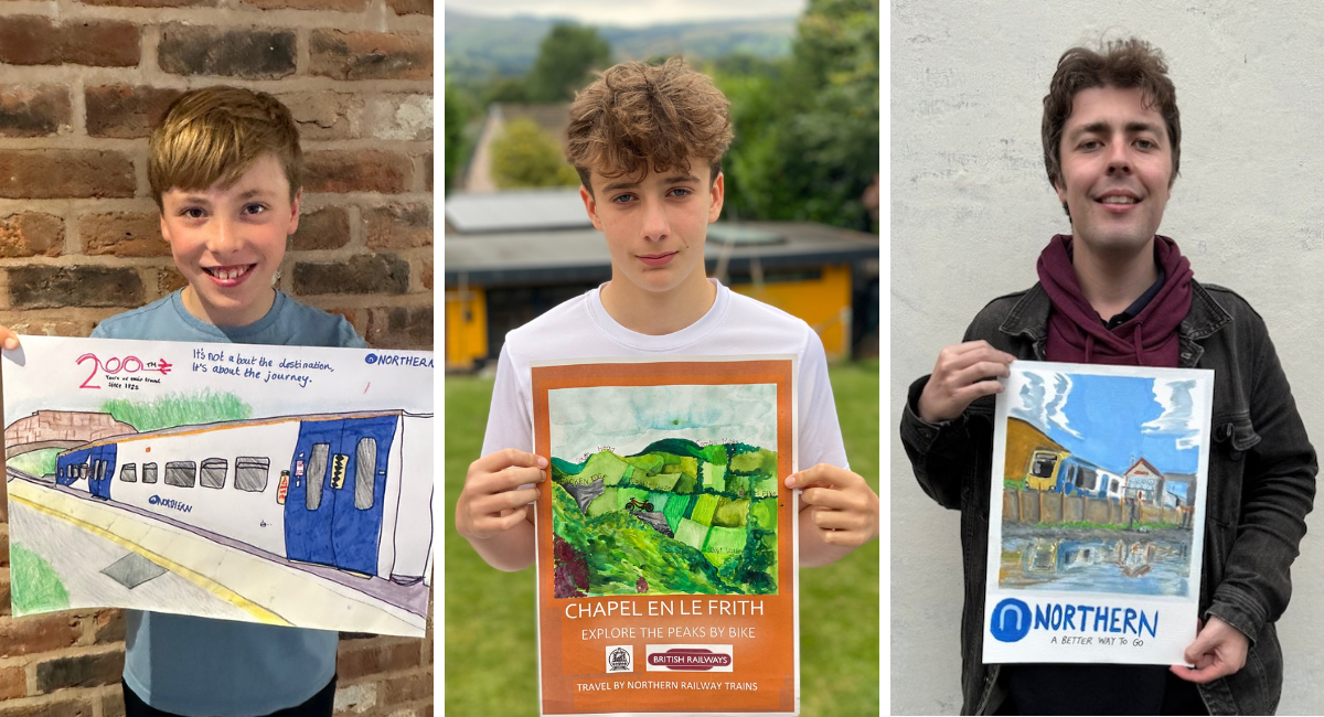 An image of competition winners Callum Hoy, Arlo Crossfield and James Wilkinson