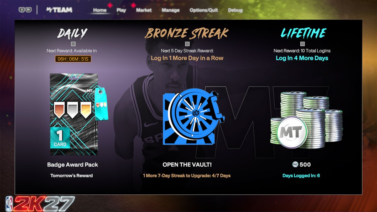 NBA 2K27 MyTEAM Expanded Daily