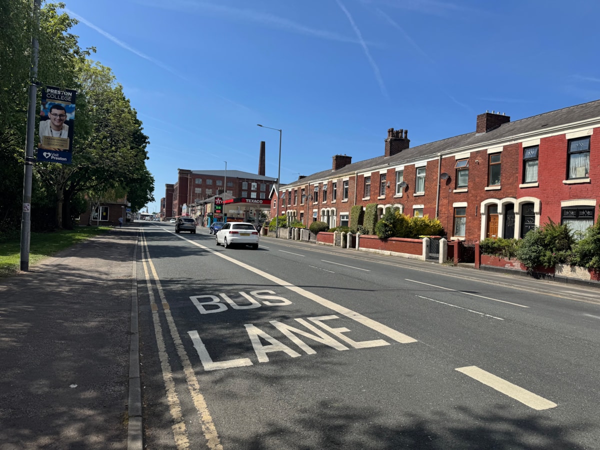 New Hall Lane - bus lane