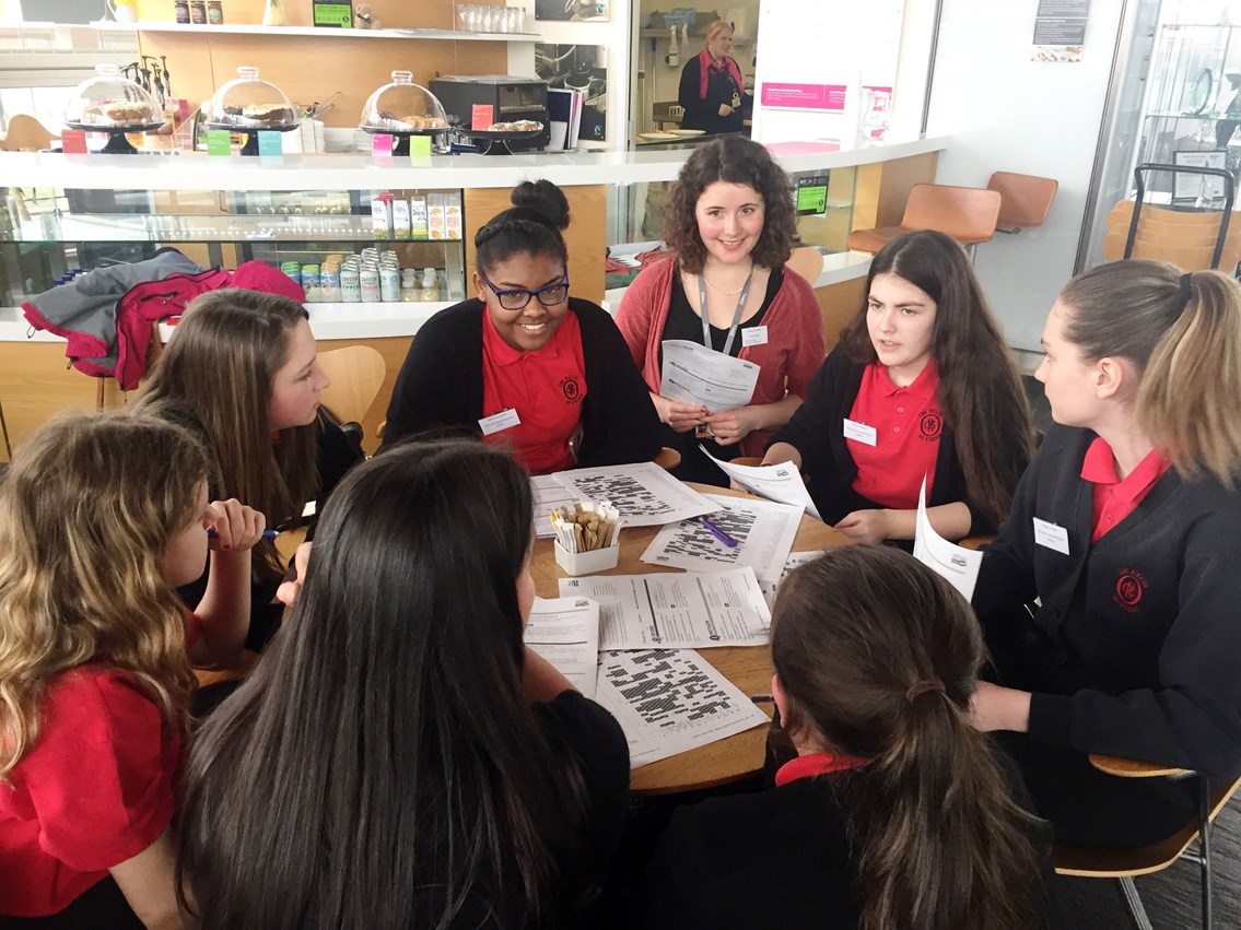Female Network Rail engineers become STEM role models: Wales - Hannah Kennedy, assistant asset engineer at Network Rail during a 'People Like Me Session'