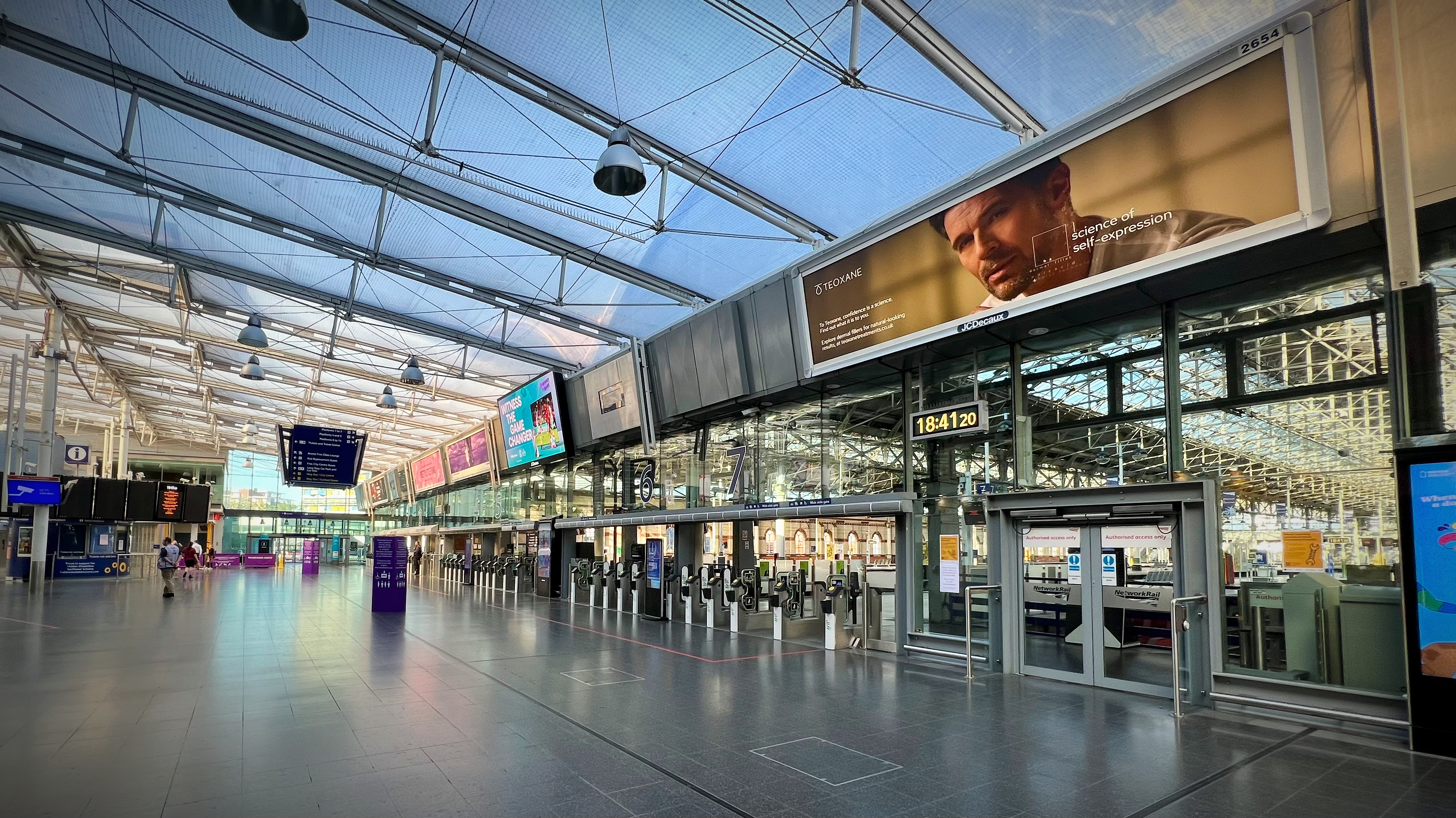 Severely reduced trains at Manchester Piccadilly during RMT strike