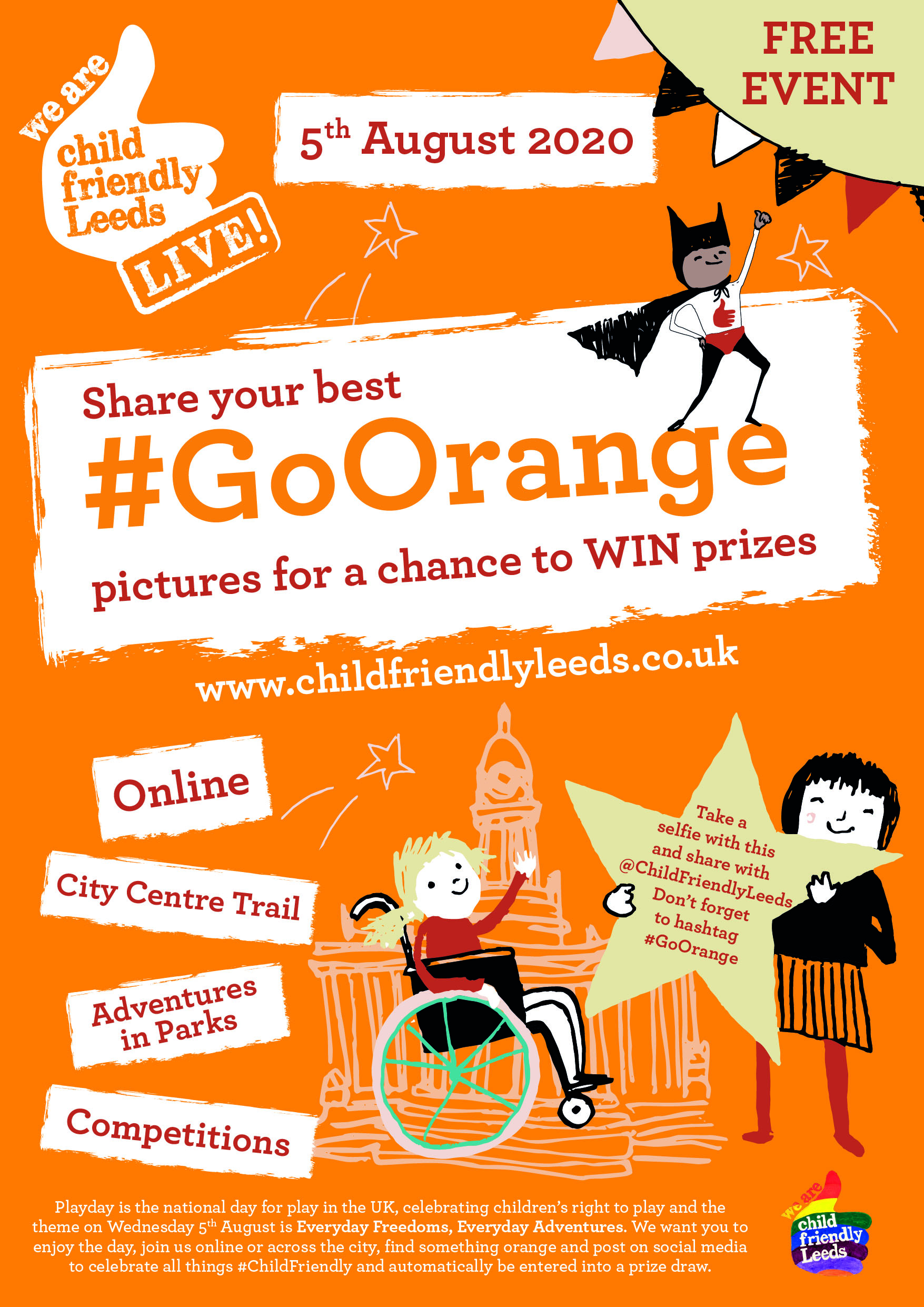Go Orange and join Child Friendly Leeds Live Online