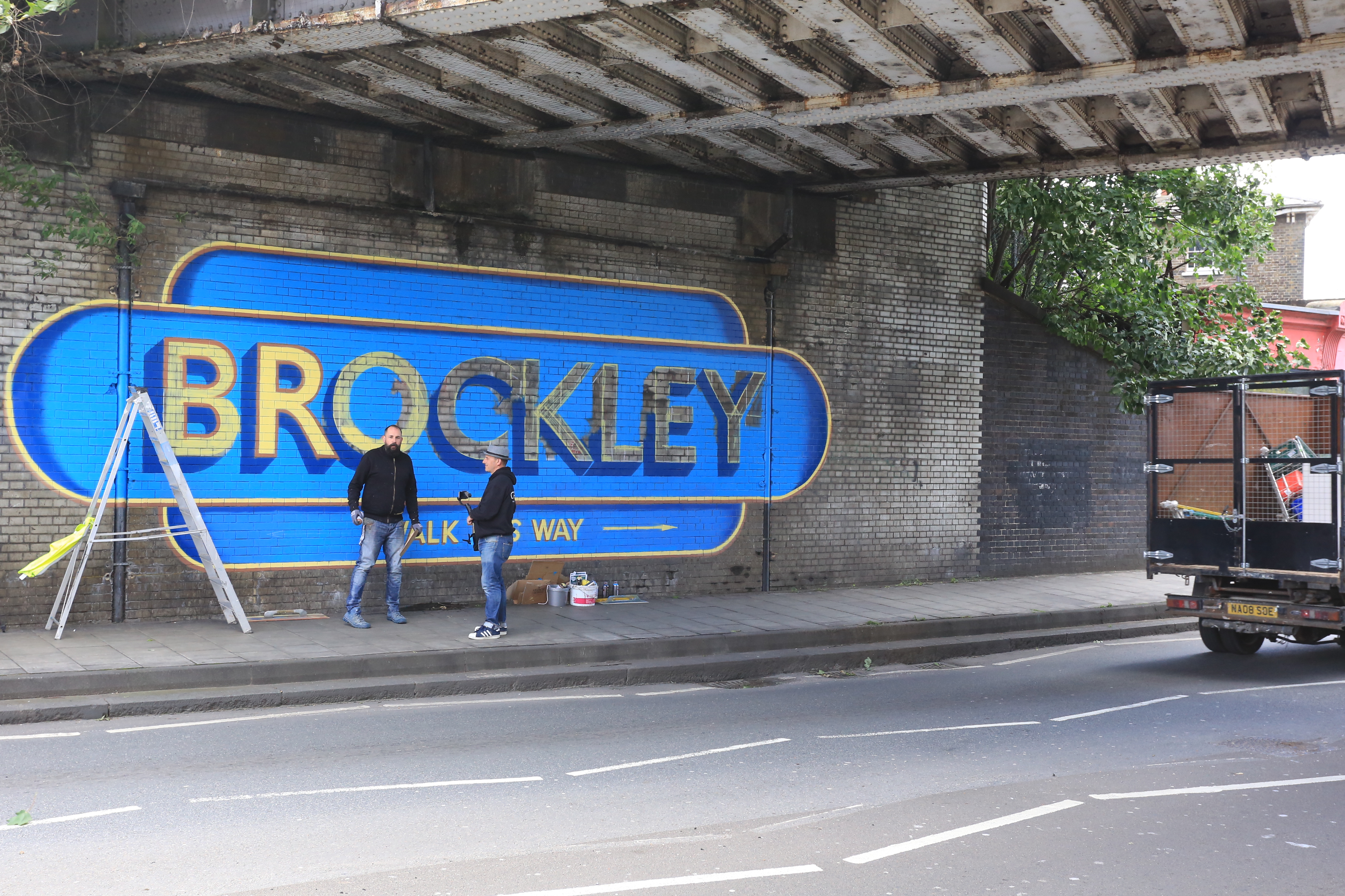 Hollywood artist Lionel Stanhope designs mural for Millwall Football Club  with backing from Network Rail