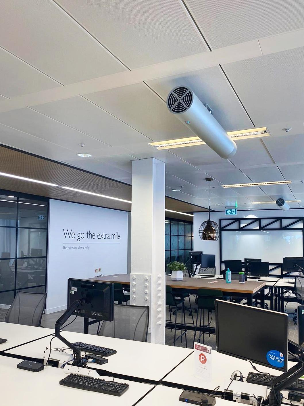 Mitie has reopened its Head Office in The Shard, following the installation  of UV air disinfection technology, thermal imaging cameras, and the use of  long-lasting anti-viral cleaning products