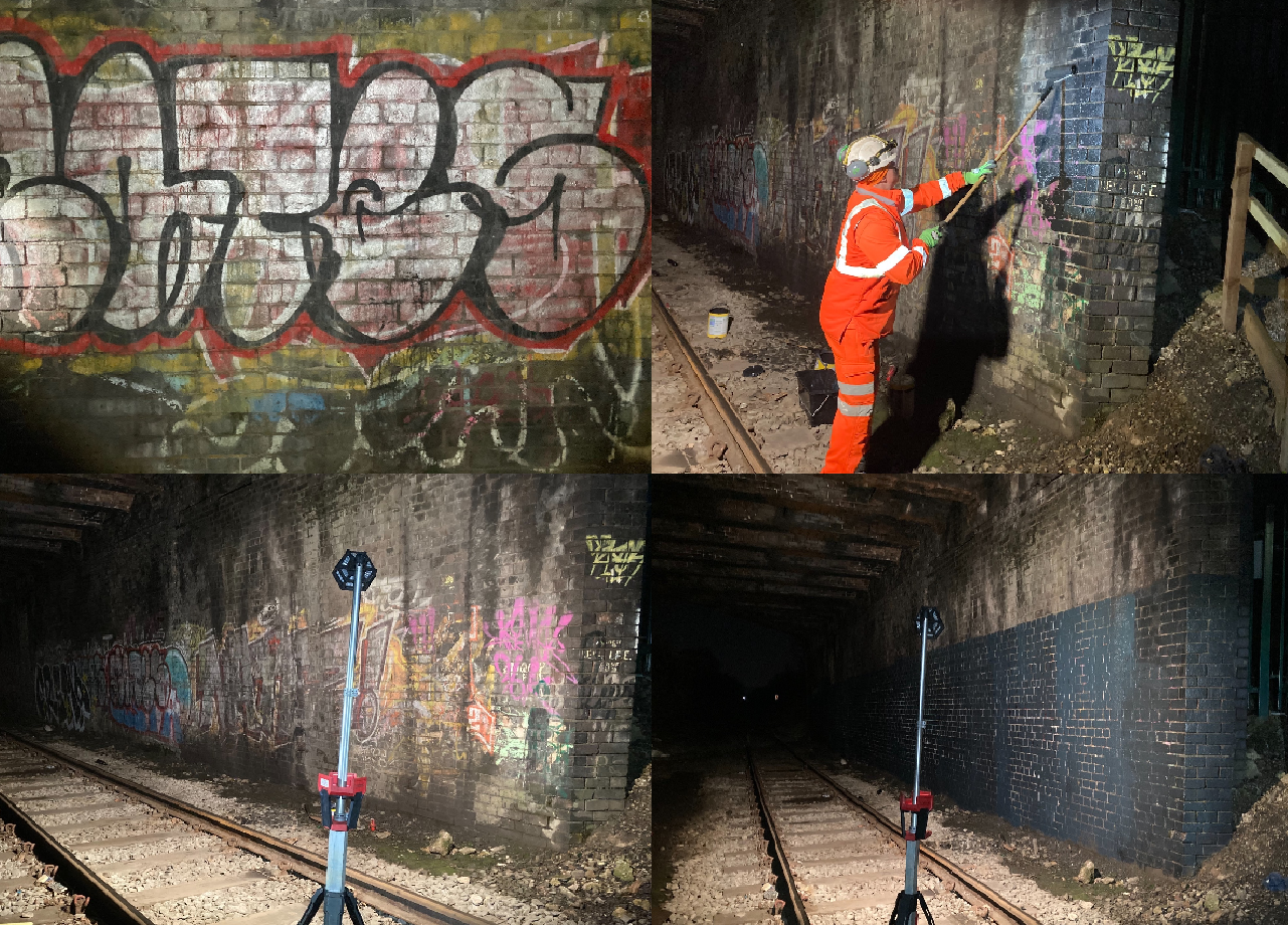 Graffiti Art In Urban Tunnel London England Street Art Tagging