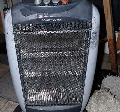 Burnt portable heater