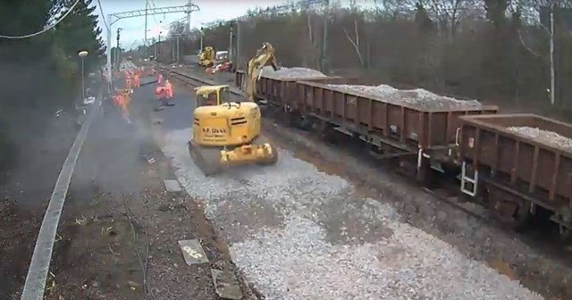 Engineering work taking place at Fletton nr Peterborough