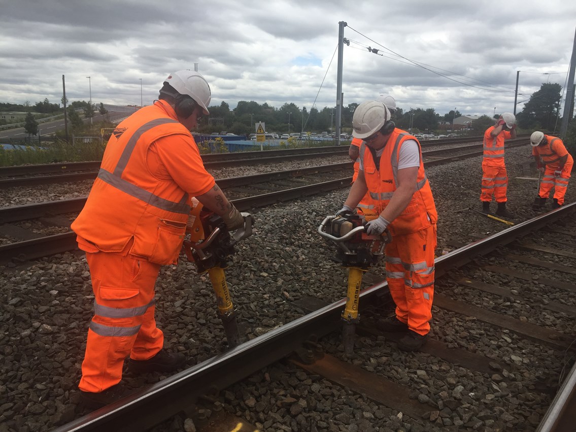 Track repairs taking place near Lichfield Trent Valley