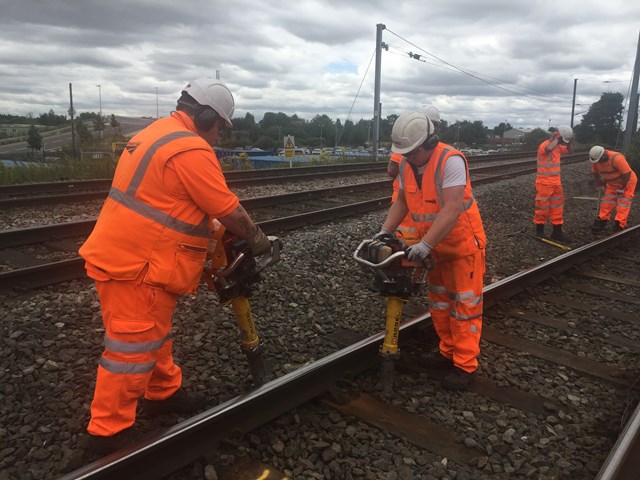 Track repairs taking place near Lichfield Trent Valley