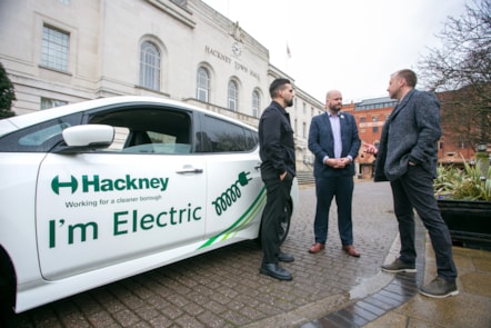 Photo credit Gary Manhine and Hackney Council. From left to right Cllr Mete Coban MBE, Philip Glanville, and Robin Heap, Zest CEO. 