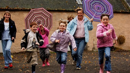 Families enjoy autumn at the National Museum of Rural Life. Photo © National Museums Scotland (1)