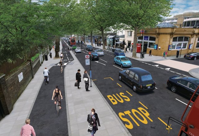 TfL Image - Holland Park Avenue CGI
