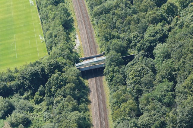 Calder Valley rail route to keep Transpennine passengers moving this month: Fieldhouse Lane bridge, Huddersfield