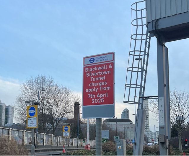 TfL Image - Silvertown Roadsign