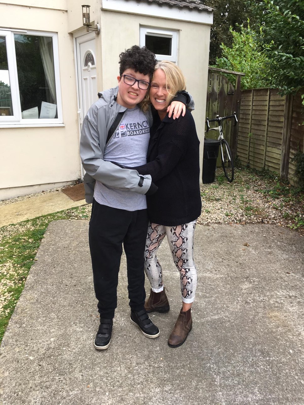Teenage fundraising hero Kieron Griffin and mum Marie